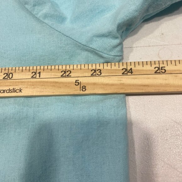 Jessica London Top Womens 20W Blue Embroidered Linen Blend Tunic Plus Size Coast - Picture 9 of 12